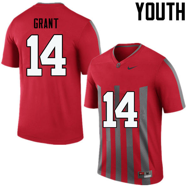 Youth Ohio State Buckeyes #14 Curtis Grant College Football Jerseys Game-Throwback